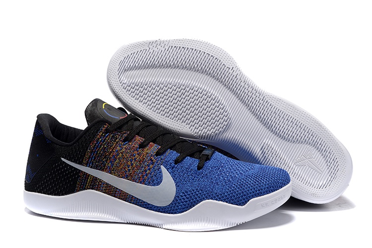 Nike Kobe 11 Flyknit Blue Black Silver Shoes